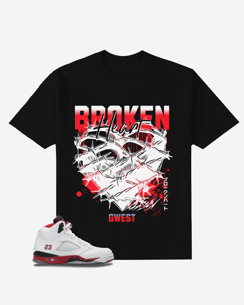G West Broken Heart Oversized T-Shirt Mens