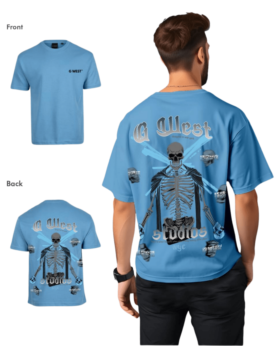 G West Mens Oversized Skull Tee