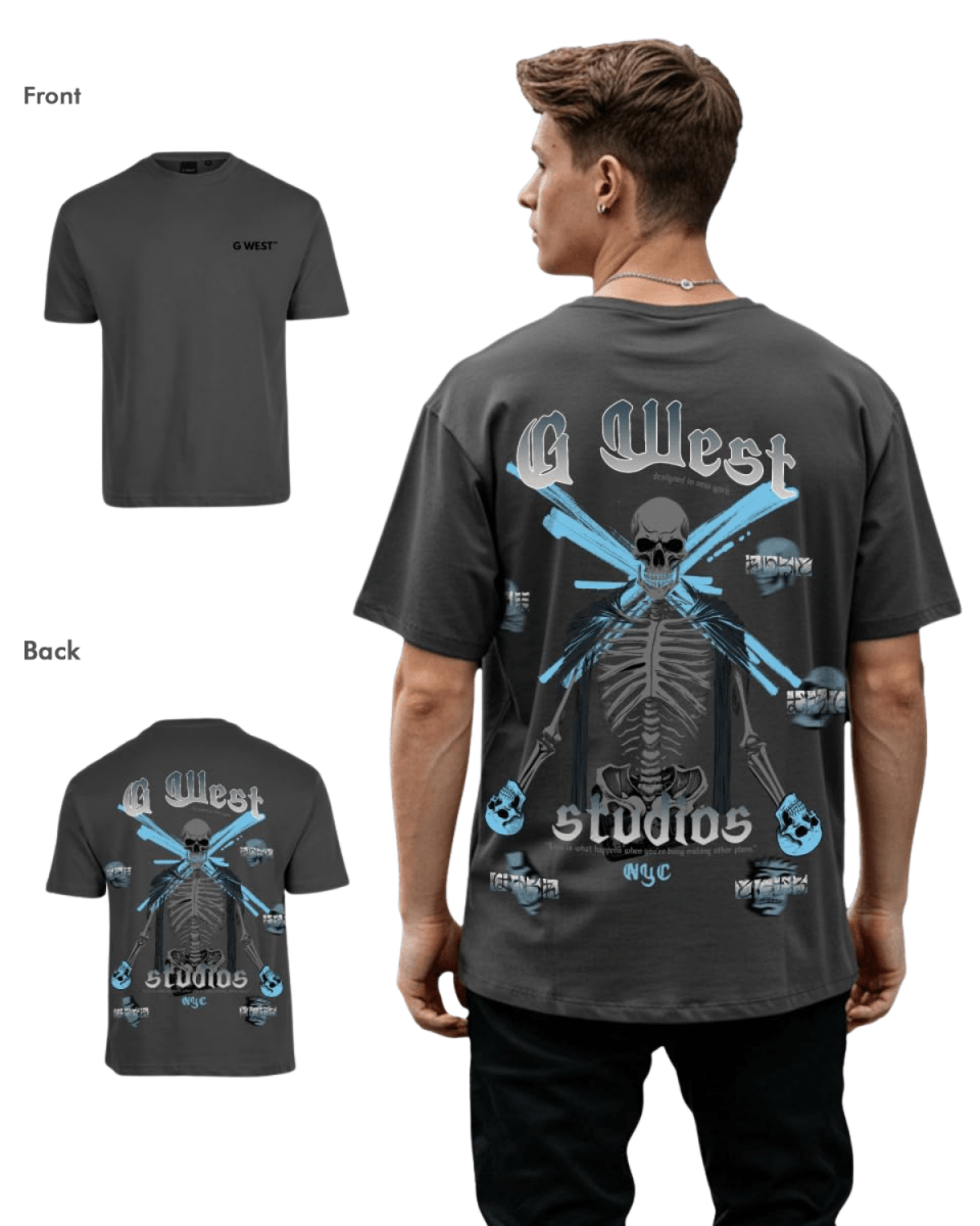 G West Mens Oversized Skull Tee