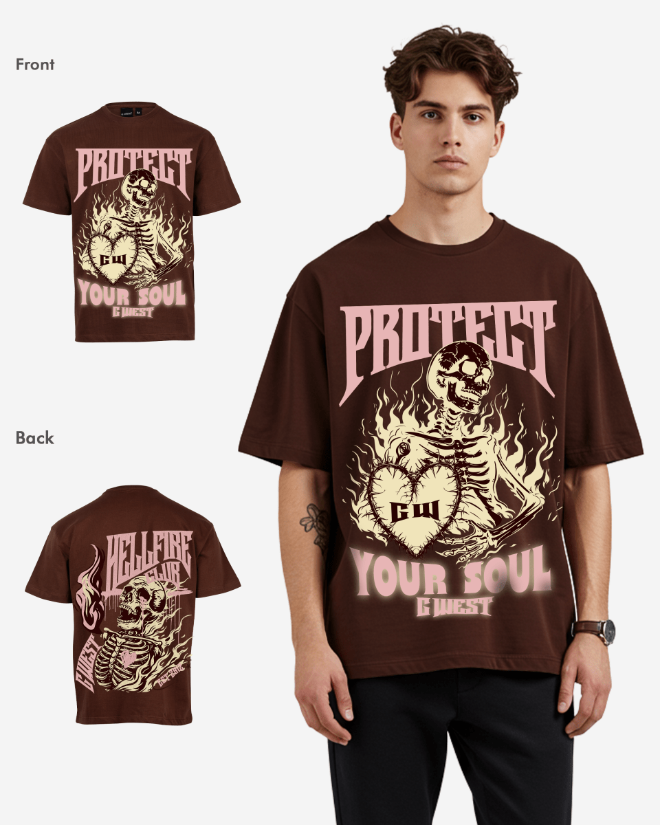 G West protect your soul Oversized T-Shirt Mens