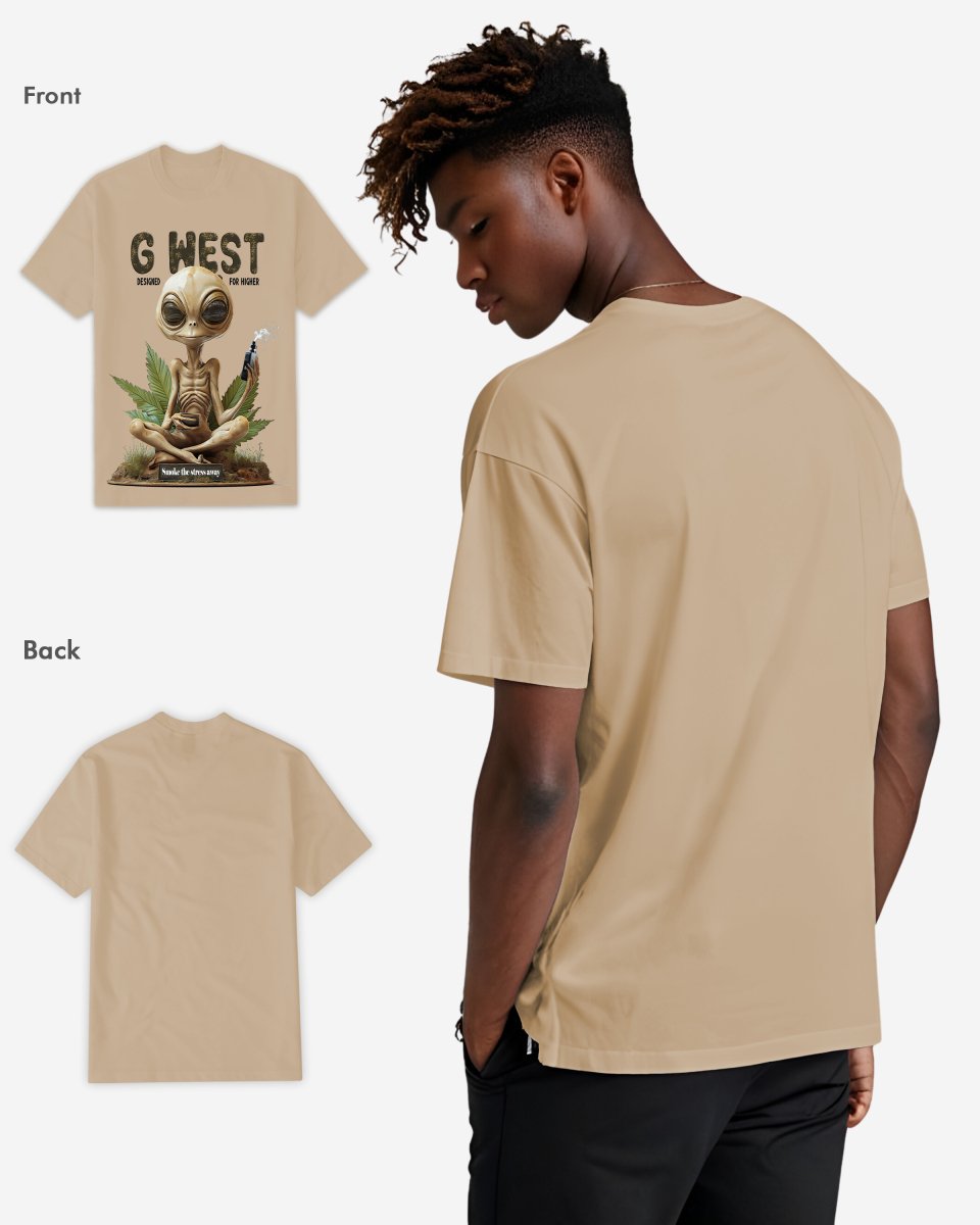 G West Smoking Alien T-Shirt Mens